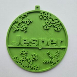 Kerstbal met eigen naam model 2