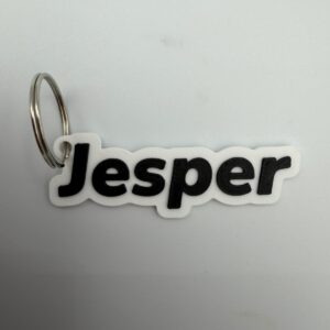 Sleutelhanger met naam in 2 kleuren