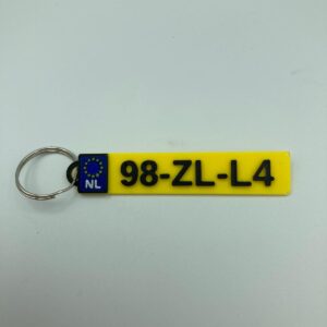Sleutelhanger van je kentekenplaat