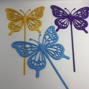 Set met 3 (steek)vlinders